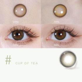 Daily Color Contact Lenses 38 Moisture Content (Option: Sweet Tea Green-750Degree)